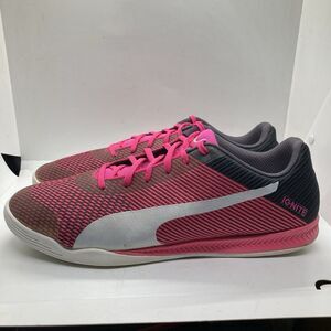 Puma EvoSpeed Star Ignite Pink Black Mens size 10.5 Indoor Shoes Sneakers